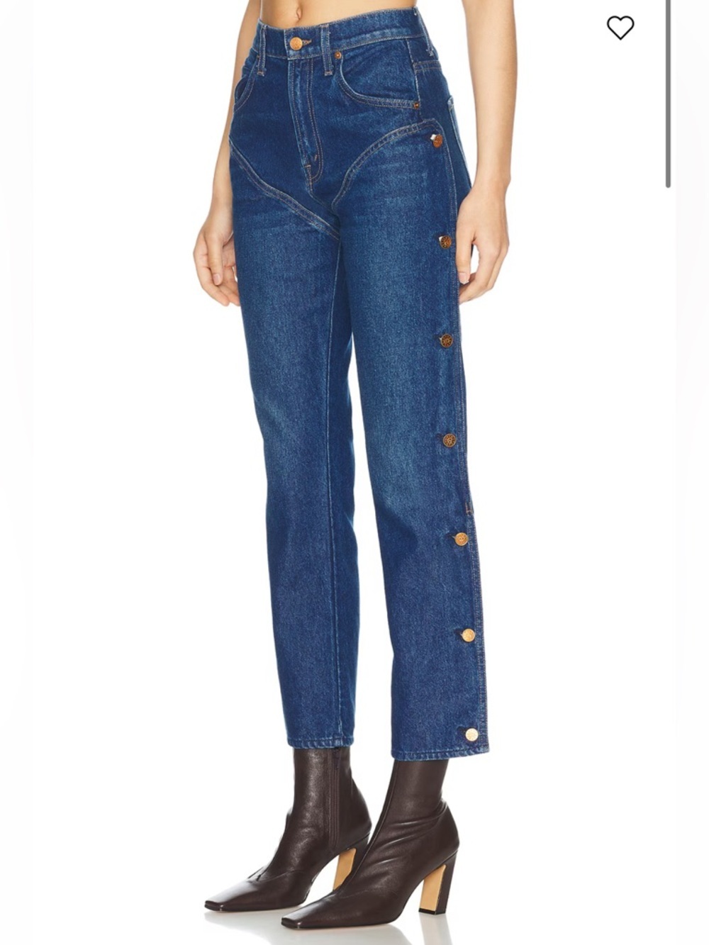 MOTHER Snacks The Fun Dip Ankle Jeans Women’s 26 Button Side High Rise NWOT $368